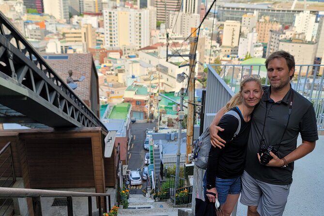 Best Busan night views : Mountain observatory streets - Webtoon Bagu-gil: street art as a night navigation aid