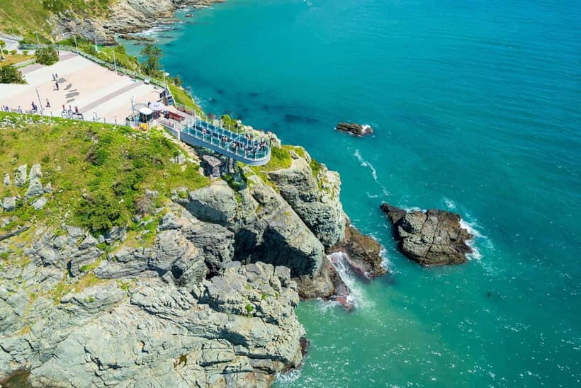 Busan: Coastal Wonders & Cultural Gems Tour opt. Sky Capsule - Oryukdo Skywalk: transparent glass, 35 meters up