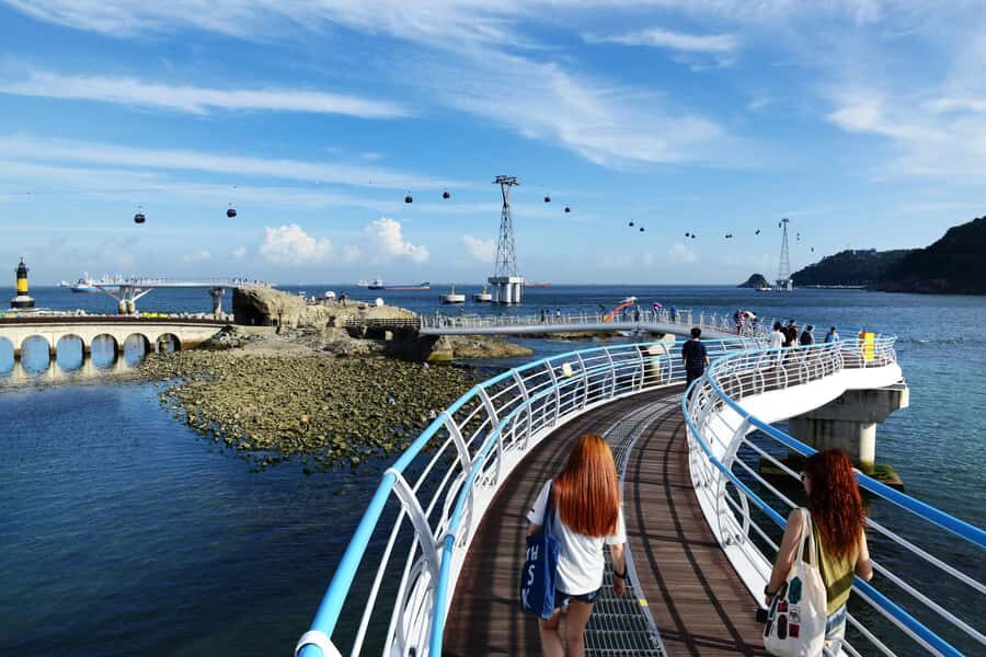 Busan: Sky Capsule+ Huinnyeoul+ Gamcheon+ Songdo+ Night View - Songdo Skywalk: Walking Above the Water on a Glass Floor