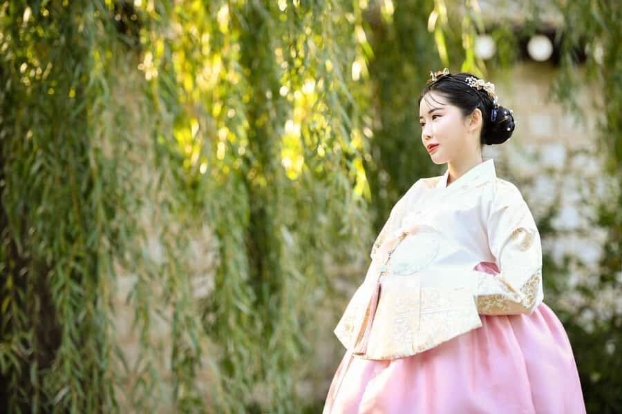 Changdeokgung Hanbok Experience at hanboknam - Picking your hanbok: staff help, lots of sizes, real character options