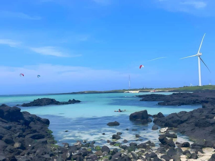Jeju: K-Drama Spot When Life Gives You Tangerines Hotel Pick - Gimnyeong Beach lighthouse and turquoise shoreline: a short stop done right