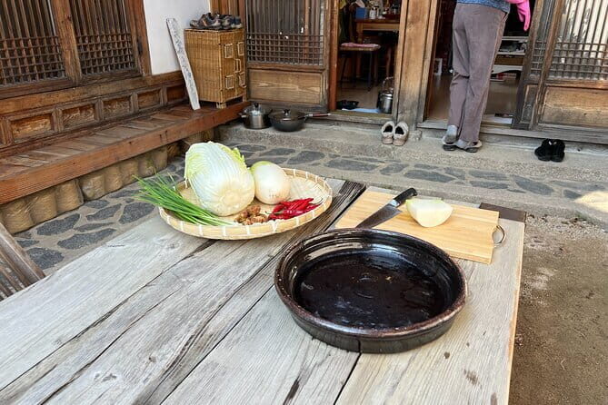 Kimchi Making Class (+ Korean BBQ) in Traditional Hanok Courtyard - The menu you’ll cook and eat: aged kimchi pancakes plus BBQ