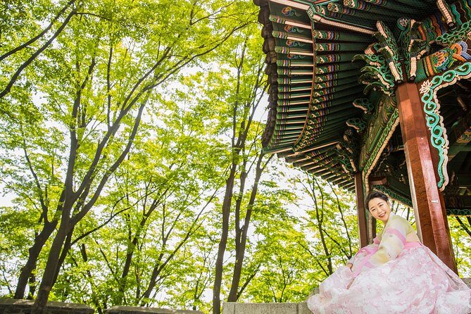 N Seoul Tower Hanbok Rental - Outdoor Photo Spots: Love Key, Castle Wall, Palgakjeong, and City Views