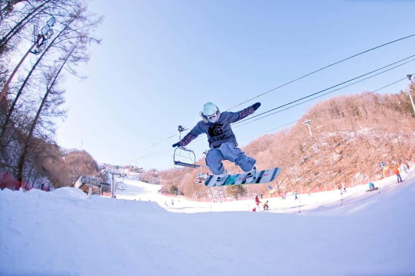 Seoul: Full-Day Winter Trip Ski Resort, Ice Valley, Namiseom - Elysian Gangchon Ski Resort: snow time that’s built for beginners